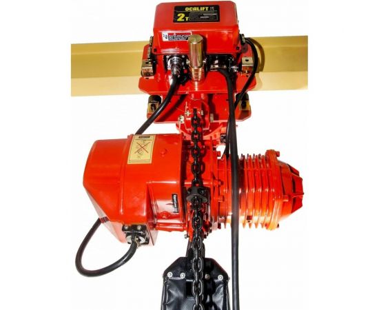 Цепная передвижная таль OCALIFT 02-02S г/п 2 тонны, высота 4,5м, 380в OCA0202ST45m – изображение 2
