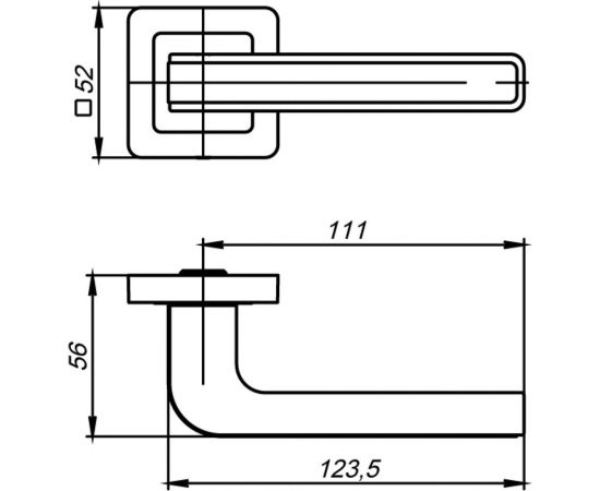 Раздельная ручка PUNTO NOVA QR SN/CP-3 матовый никель/хром 36013 – изображение 2