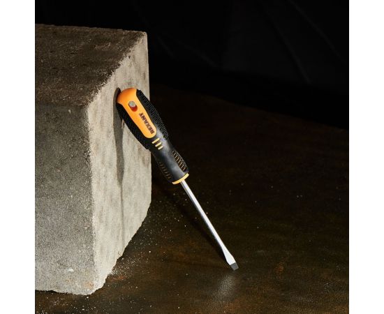 Шлицевая отвертка REXANT SL 6х100 мм, двухкомпонентная рукоятка 12-6430 – изображение 2