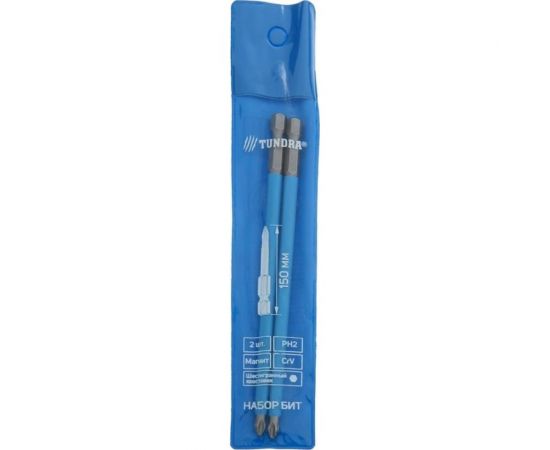 Биты намагниченные (2 шт; PH2x150 мм; CrV) ТУНДРА 2270952 – изображение 2