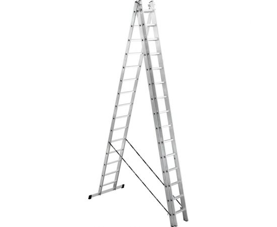 Алюминиевая 3-секционная лестница UFUK 3х15 ступеней 411315 – изображение 2