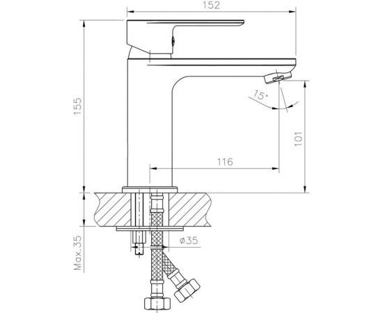 Смеситель для раковины Haiba HB10505-8 539260 – изображение 2