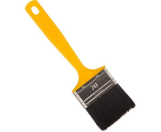 Флейцевая кисть для эмалей и красок на основе растворителей искусственная щетина Р1 70х14мм Мелодия цвета 66070 – изображение 3