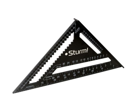 Угольник Sturm 300мм, алюминиевый сплав, чёрная оксидация, белая шкала, 2020-07-300 – изображение 3