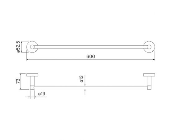 Одинарный полотенцесушитель, сплав металлов IDDIS Sena SENSS10i49 – изображение 4