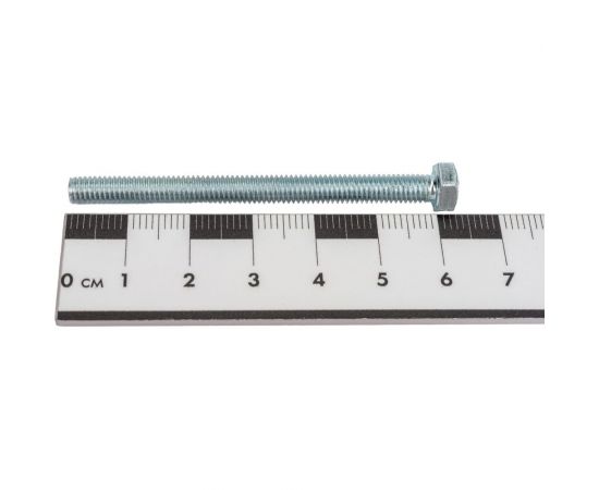 Шестигранный болт STARFIX М5x60 мм, цинк, класс прочности 5.8, DIN 933, 10 шт. SMZ1-12513-10 – изображение 4