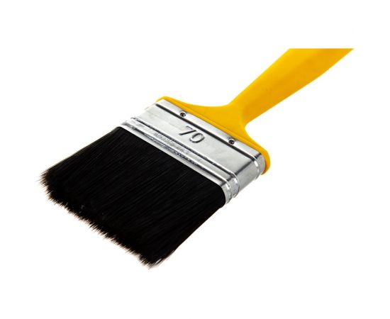 Флейцевая кисть для эмалей и красок на основе растворителей искусственная щетина Р1 70х14мм Мелодия цвета 66070 – изображение 5