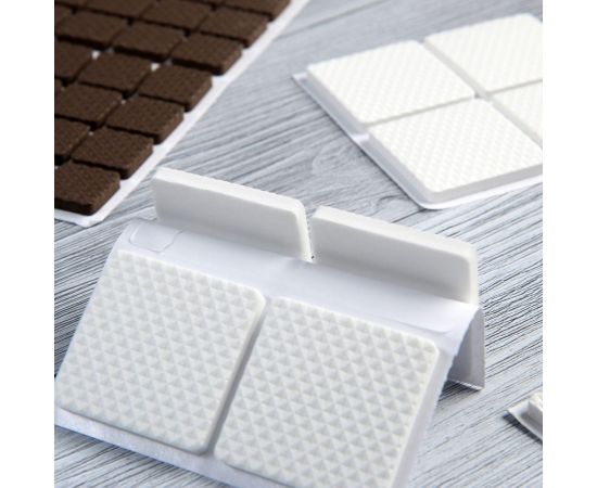 Мебельная накладка ТУНДРА квадратная, размер 38х38 мм, 8 шт, полимерная, цвет белый 3609861 – изображение 10