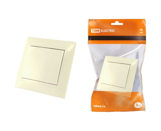 Одноклавишный выключатель TDM 10А слоновая кость Лама SQ1815-0101 