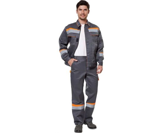 Костюм Эксперт Спецодежда Комфорт 1, серый/оранжевый, р. 56-58, рост 182-188 6446000027199 