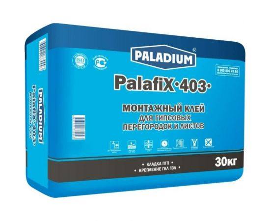 Монтажный клей для ПГП и ГКЛ PALADIUM PalafiX-403 30 кг PL-403 