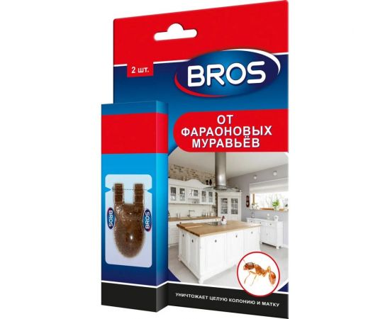 Приманка для уничтожения фараоновых муравьев BROS 2 штуки 706863 