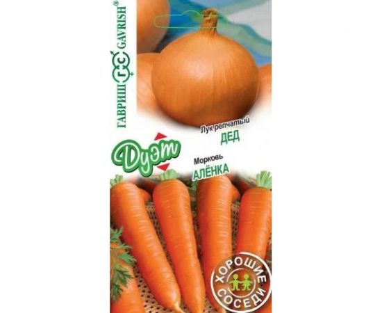 Семена ГАВРИШ Лук репч. Дед 0.5 г+Морковь Аленка 2 г Дуэт Хорошие соседи 1999948862 