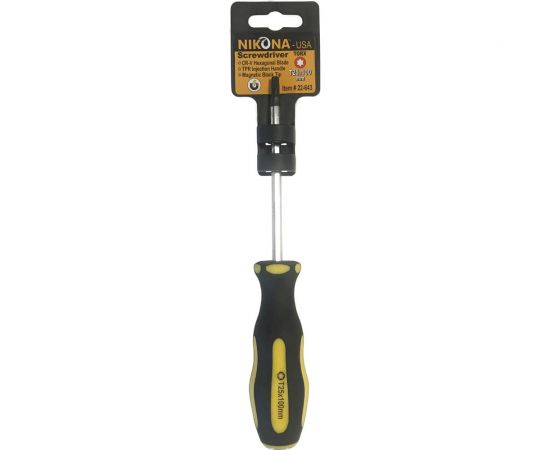 Отвертка NIKONA звездочка Torx Cr-V, T25x100 мм, шестигранная 22-643 