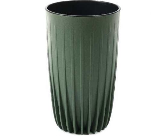 Кашпо LAMELA Sp.z o. 987 MIRA ECO wood высокое, с вкладышем, диаметр 30 см, высота 515 мм, зеленое 069455 