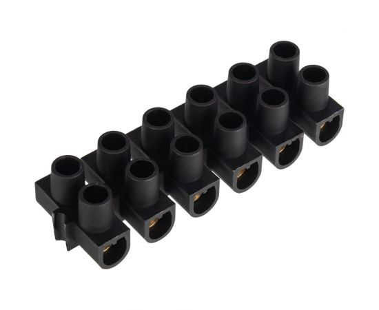 Винтовая клеммная колодка REXANT KВ-10 4-10мм2 10А 12 пар полипропилен черный 07-5010-2-7 