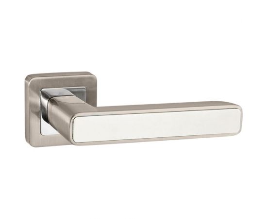 Раздельная ручка PUNTO MARS QR SN/WH-19 матовый никель/белый 34783 