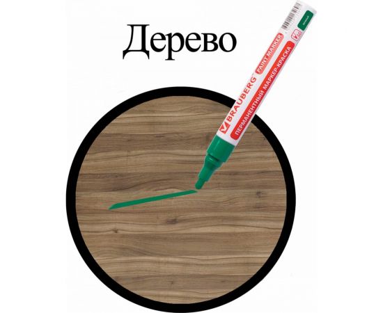 Лаковый маркер-краска 2-4 мм, зеленый, нитро-основа, алюминиевый корпус BRAUBERG 150879 – изображение 13
