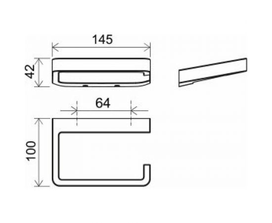 Держатель для туалетной бумаги Ravak TD 400.00, X07P329 00000048429 – изображение 2