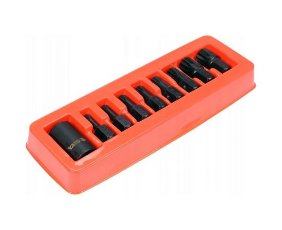 Набор ударных бит SPLINE 9 предметов, 1/2""DR YATO YT-10663 – изображение 2