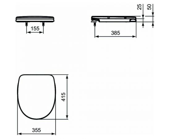 Крышка-сиденье IDEAL STANDARD Ocean soft close, для Ocean Junior/Ecco New W301801 00000010527 – изображение 2