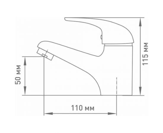 Одноручный смеситель для раковины Klip 813 кер. картридж 40 мм, без подводки тов-205564 – изображение 2