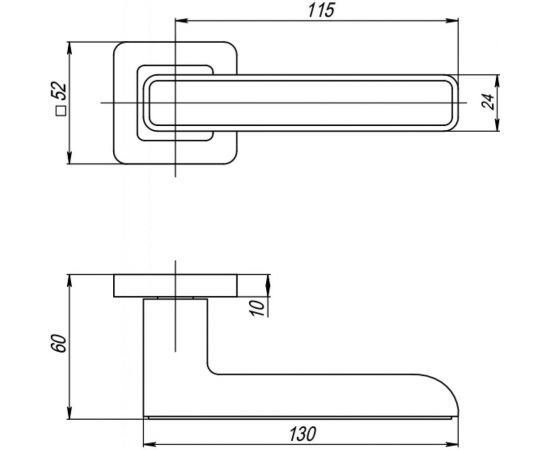 Раздельная ручка PUNTO MARS QR SN/WH-19 матовый никель/белый 34783 – изображение 2