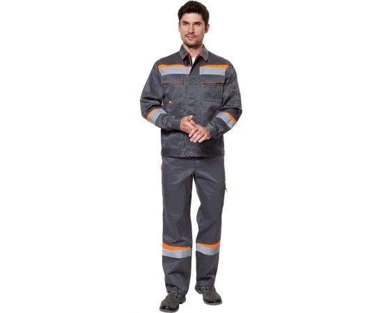 Костюм Эксперт Спецодежда Комфорт 1, серый/оранжевый, р. 56-58, рост 182-188 6446000027199 – изображение 2