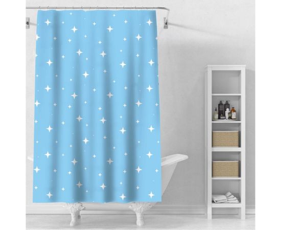 Штора для ванной комнаты PERFECTO LINEA Secret 180x180, с кольцами, звездное небо 36-118102 – изображение 2