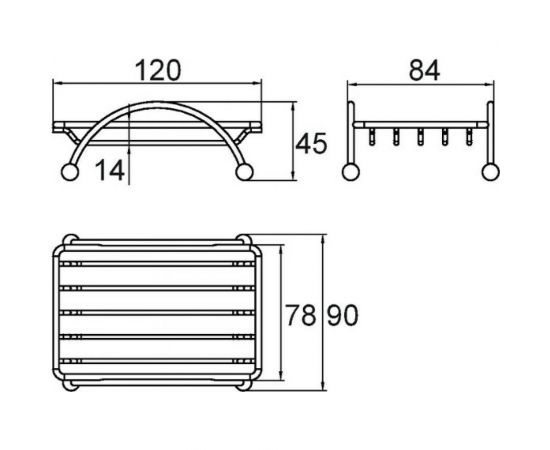 Настольная мыльница, стальная проволока Milardo 7 MI 007W000M42 – изображение 3