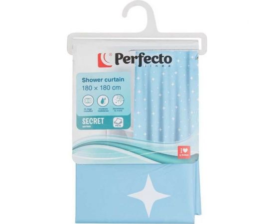 Штора для ванной комнаты PERFECTO LINEA Secret 180x180, с кольцами, звездное небо 36-118102 – изображение 3