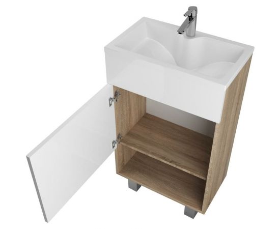 Тумба с раковиной 1Marka July 50Н 1 дверца, дуб сонома У85933 – изображение 3