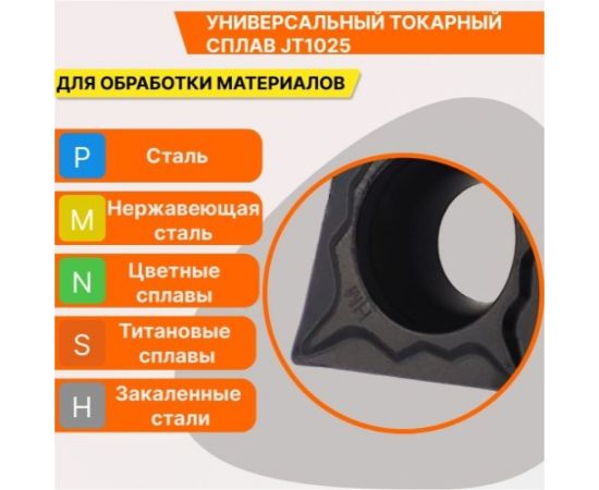Пластина твердосплавная CCMT060204-HM JT1025 СпецТехИнструмент CCMT060204HMJT1025STI – изображение 3