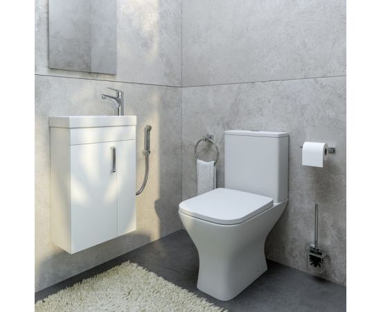 Тумба с умывальником для ванной комнаты IDDIS TORR 40 см, подвесная, белая TOR40W1i95K – изображение 4