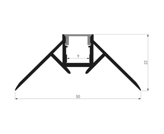 Встраиваемый угловой профиль Elektrostandard LL-2-ALP015 (внешний угол) для LED ленты (под ленту 9mm) алюминиевый a053635 – изображение 4