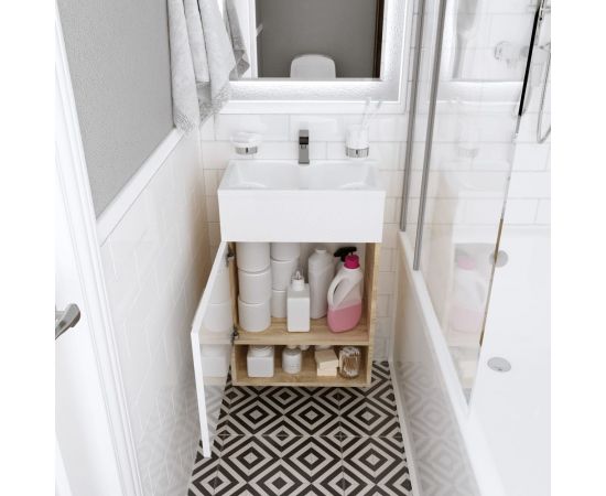 Тумба с раковиной 1Marka July 50Н 1 дверца, дуб сонома У85933 – изображение 4