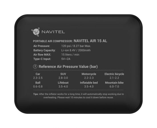 Беспроводной компрессор NAVITEL AIR15 AL – изображение 7