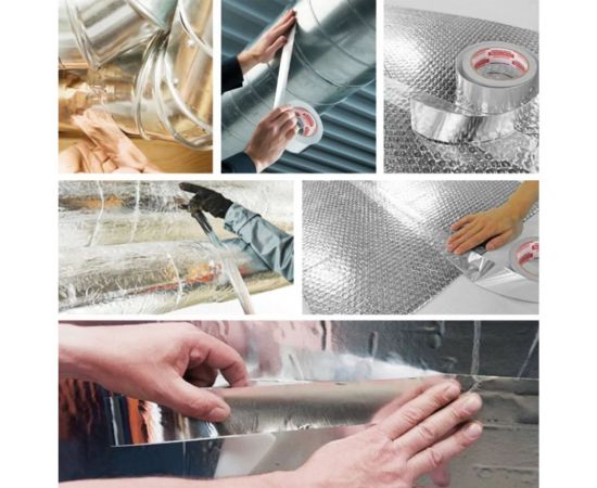 Клейкая металлизированная лента BRAUBERG 48 мм х 50 м, полипропиленовая основа, подвес 606768 – изображение 7