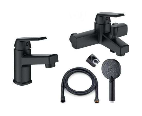 Комплект смесителей с душевым гарнитуром OneLife черный P02-311b – изображение 9