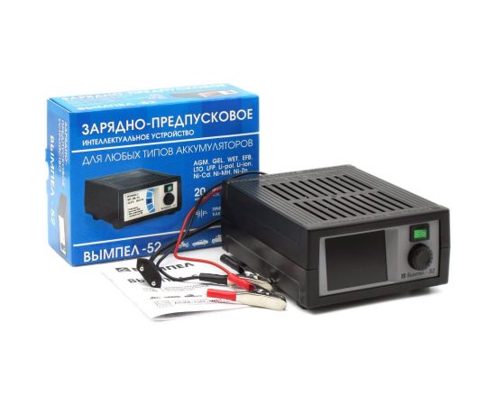 Зарядное устройство Вымпел -52 библиотека акб+доп.настройки, 0.5-20 А, 0.5-18 В, цв.экран 2118 