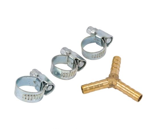 Разветвитель Y-образный елочка 6 мм с хомутами ROCKFORCE RF-E102-5/1 