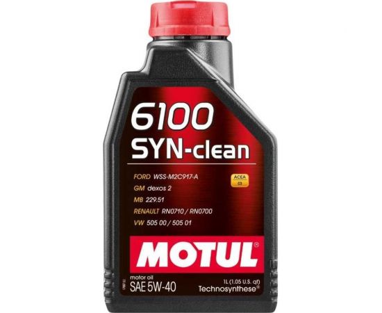 Моторное масло MOTUL 6100 SYN-CLEAN 5W40, 1 л 111691 