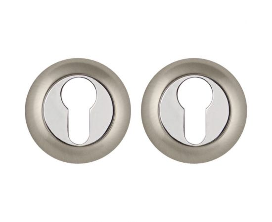 Накладка под цилиндр PUNTO ET ZR SN/CP-3 матовый никель/хром 41103 