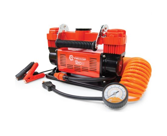 Воздушный компрессор Агрессор 120 л/мин, 12 В/45 А, шланг 8 м, шнур питания 2.4 м, питание от акб AGR-120 