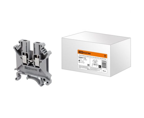 Наборный зажим TDM ЗНН-2,5мм2 32А серый (Ph-C UK-2,5N) SQ0803-1101 