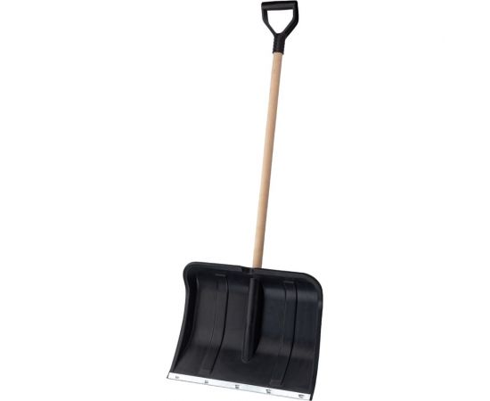 Снеговая пластмассовая лопата с деревянным черенком и V-образной ручкой Gigant AVG-07 