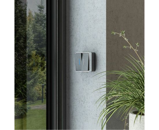 Выключатель WERKEL W5020104 двухклавишный с подсветкой Gallant графит рифленый a051340 – изображение 2