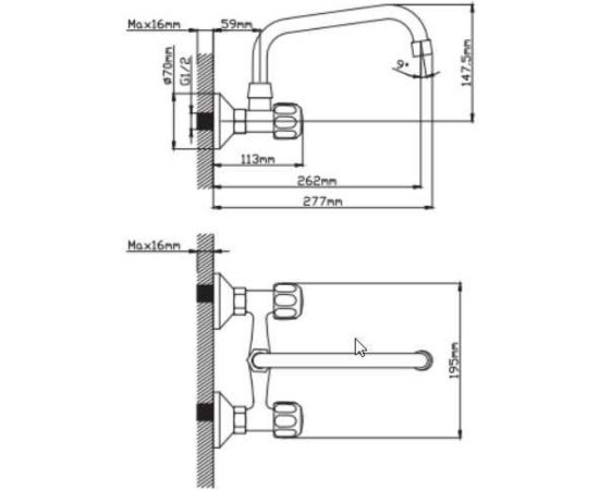 Смеситель для кухни Diadonna с круглым изливом D80-247355 – изображение 2