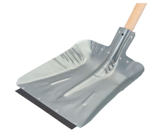 Снеговая оцинкованная лопата с алюминиевой планкой и деревянным черенком Gigant AVG-08 – изображение 4