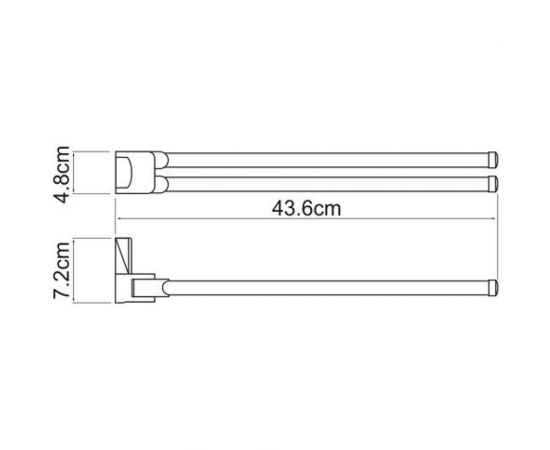 Двойной держатель полотенец WasserKRAFT Leine K-5031 – изображение 5